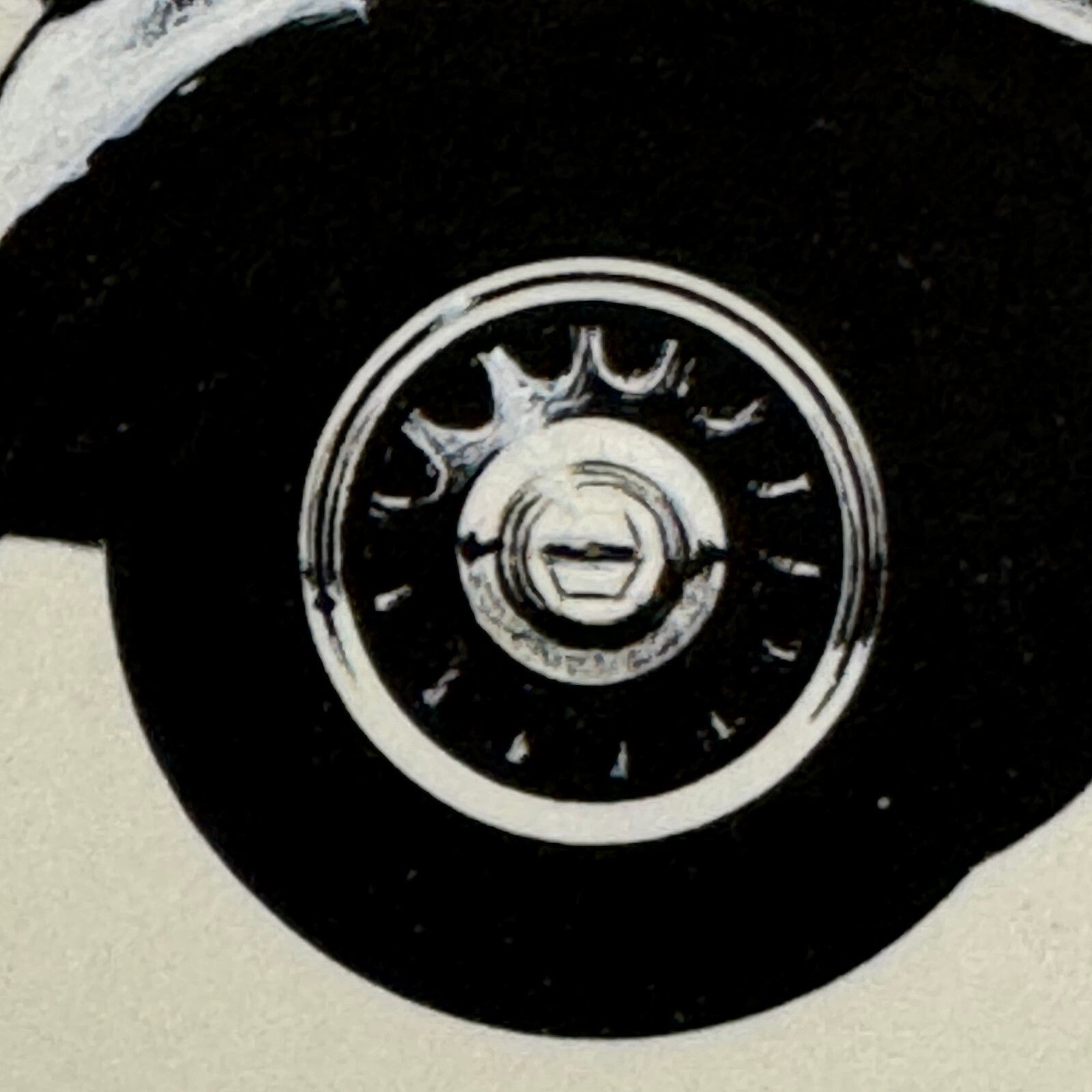 1937 Pierce Arrow Formal Sedan Car Illustration Art Drawing Vintage Miniature