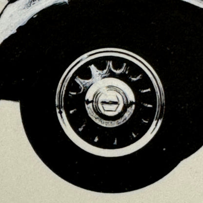 1937 Pierce Arrow Formal Sedan Car Illustration Art Drawing Vintage Miniature