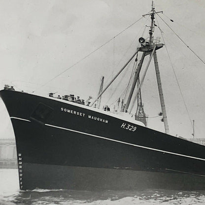 Vintage Somerset Maugham Ship Boat Photo Photograph Lot of 2