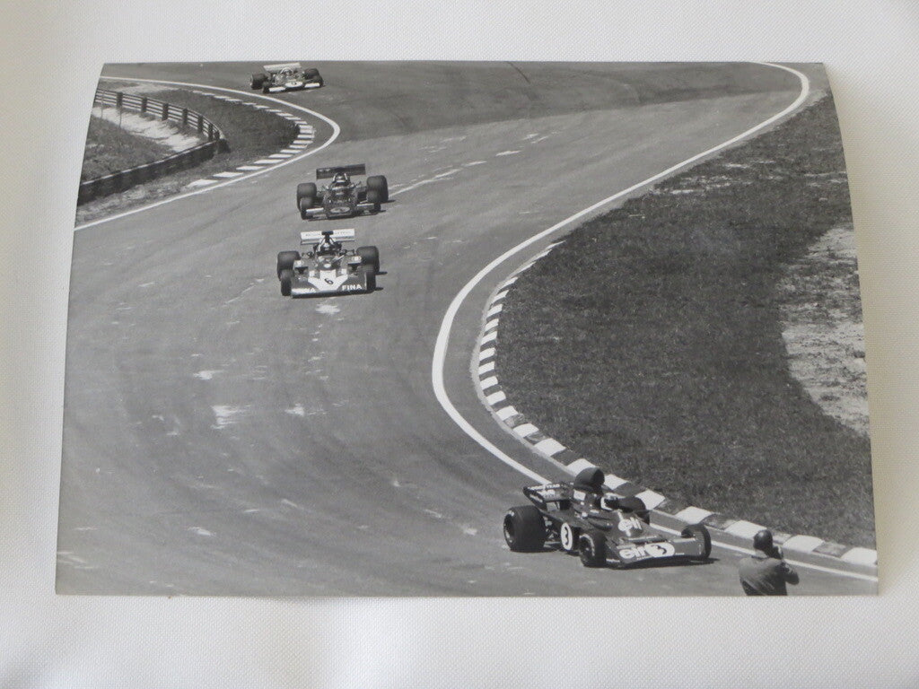 Vintage 1973 Brazilian Grand Prix Racing Photograph Photo Jackie Stewart + 