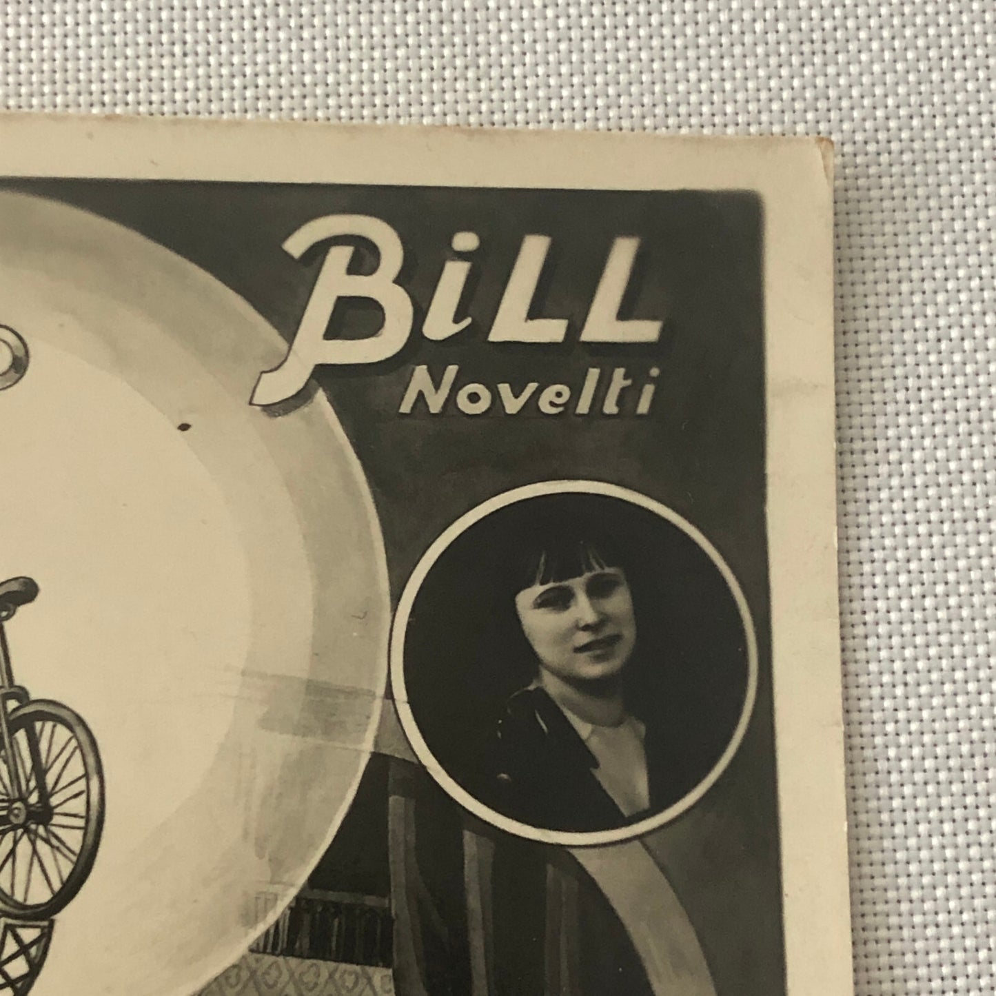 Vintage Circus Balancing Act Bicycle Bike Postcard Post Card