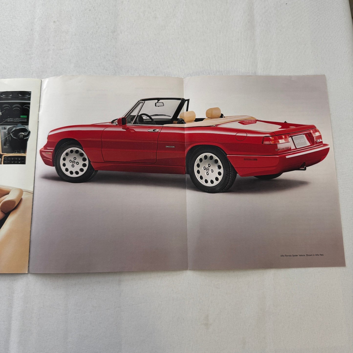 Alfa Romeo 164 and Spider Car Sales Brochure Catalog 1990 1991