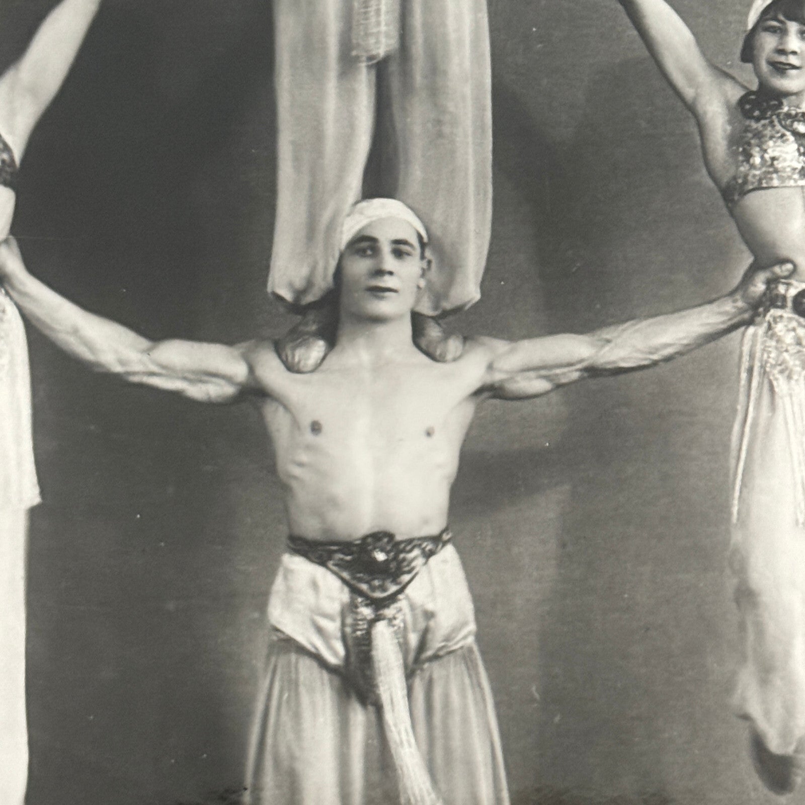 Vintage Circus Acrobat Act Balancing Photo Photograph Performers