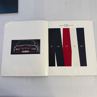 1990 BMW 850i Brochure Catalog BMW 8 Series BMW 850 Colour & Upholstery Lot 2x