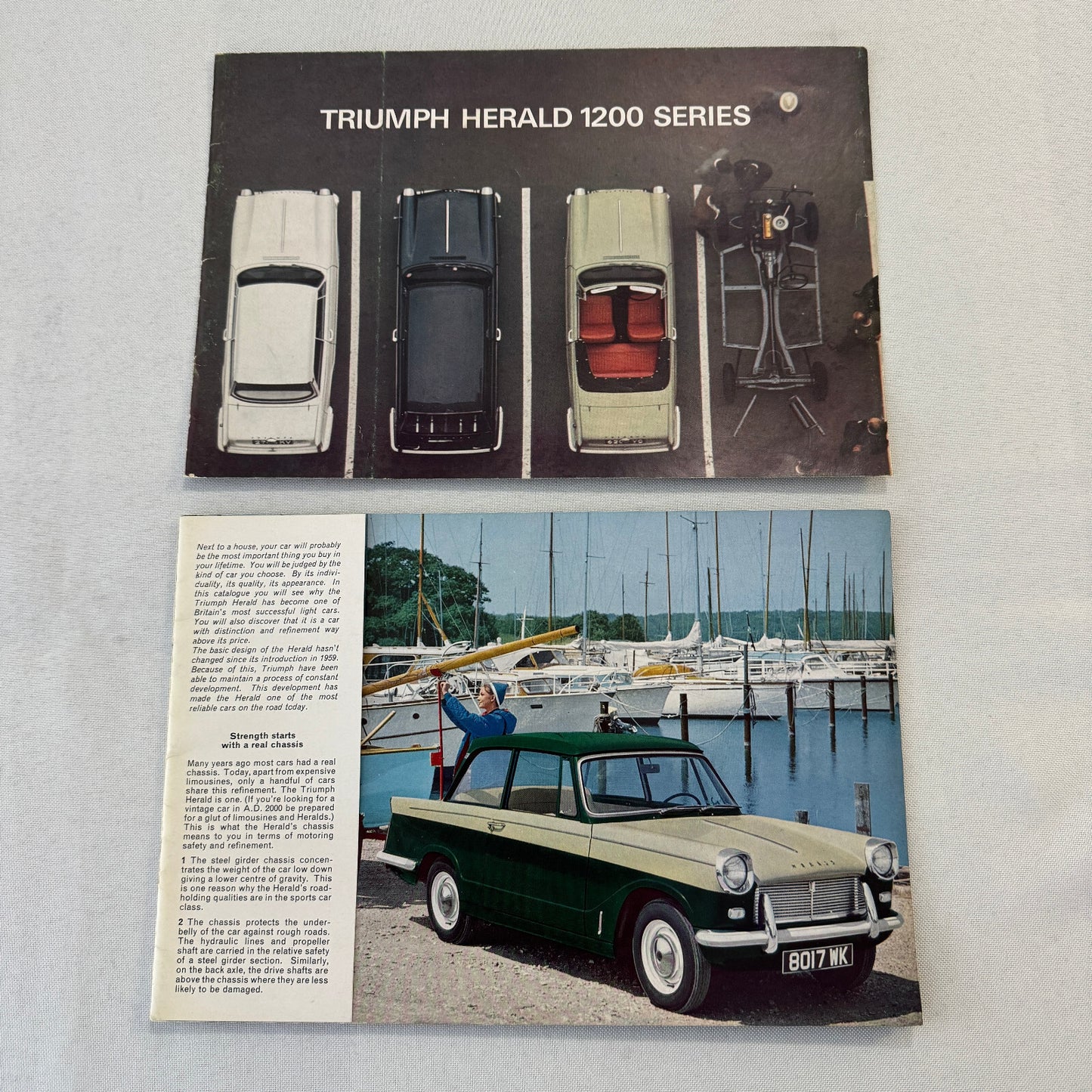 Triumph Herald 1200 Saloon Convertible Estate Wagon Car Sales Brochure Catalog