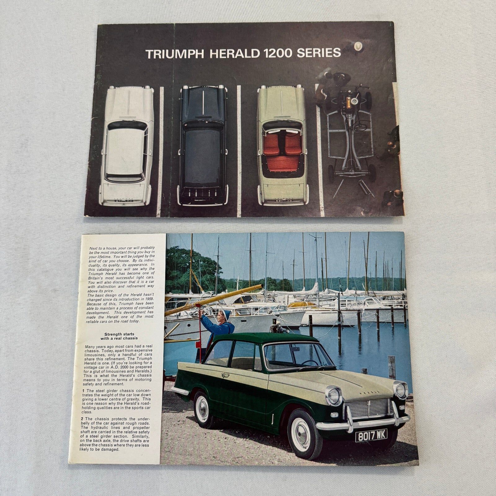 Triumph Herald 1200 Saloon Convertible Estate Wagon Car Sales Brochure Catalog