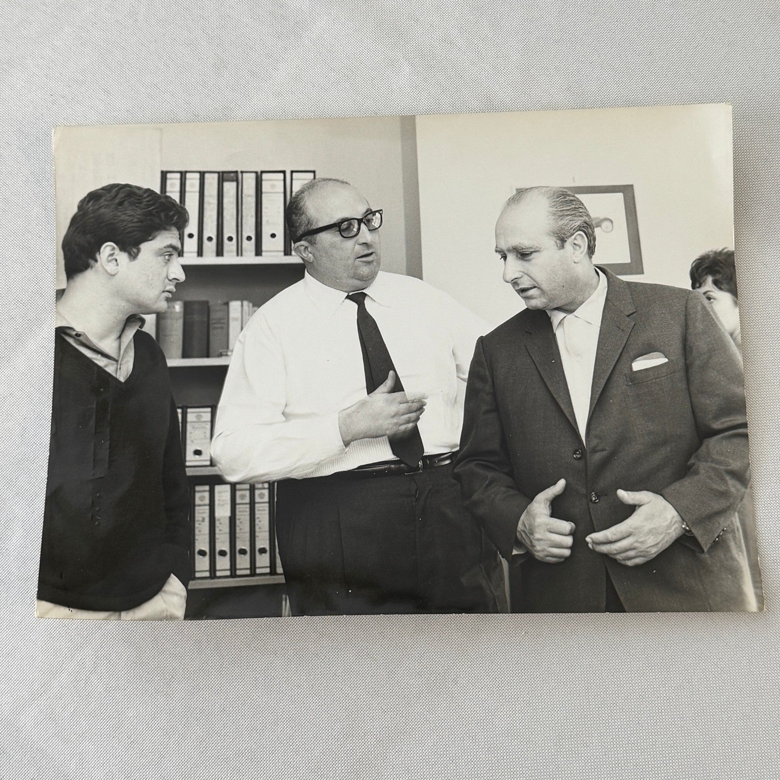 Juan Manuel Fangio Racing Driver Press Photo Photograph Print Vintage Italian