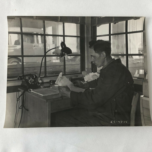 Antique Vintage Photograph of an Office Worker in Factory - Denmark Ergo Trailer