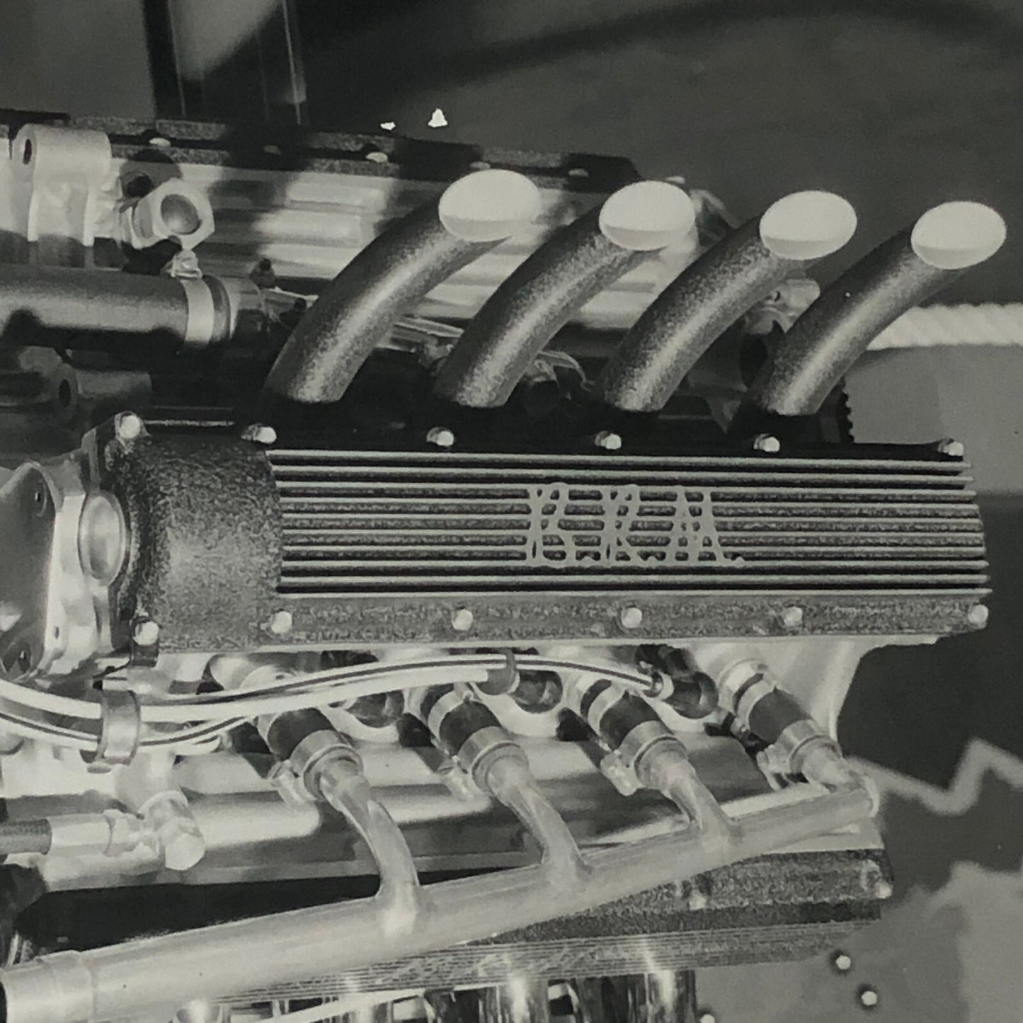 Vintage Racing Photo Photograph BRM Racing V8 Car Engine 1962