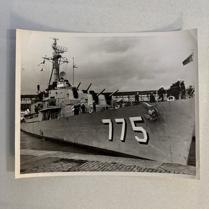 Vintage Military Ship Photo Photograph Print Boat Canada 1958
