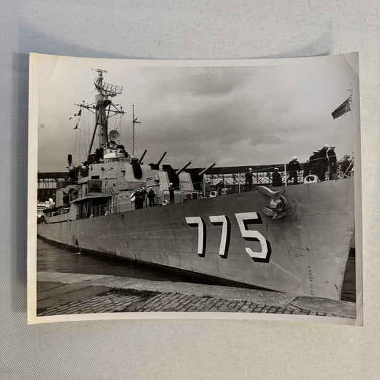 Vintage Military Ship Photo Photograph Print Boat Canada 1958
