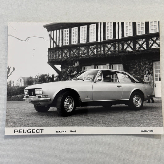 1976 Peugeot 504 Coupe Factory Press Photo Photograph Vintage