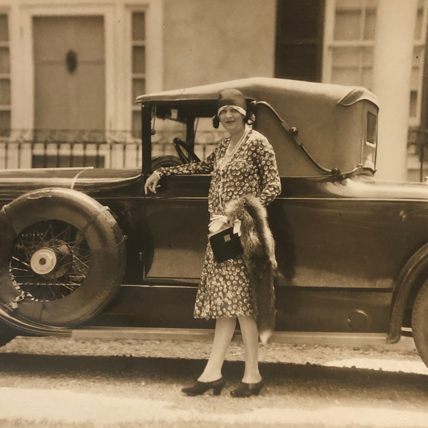 Press Photo Photograph Woman Targeted by Kidnappers Car Automobile Crime 1932