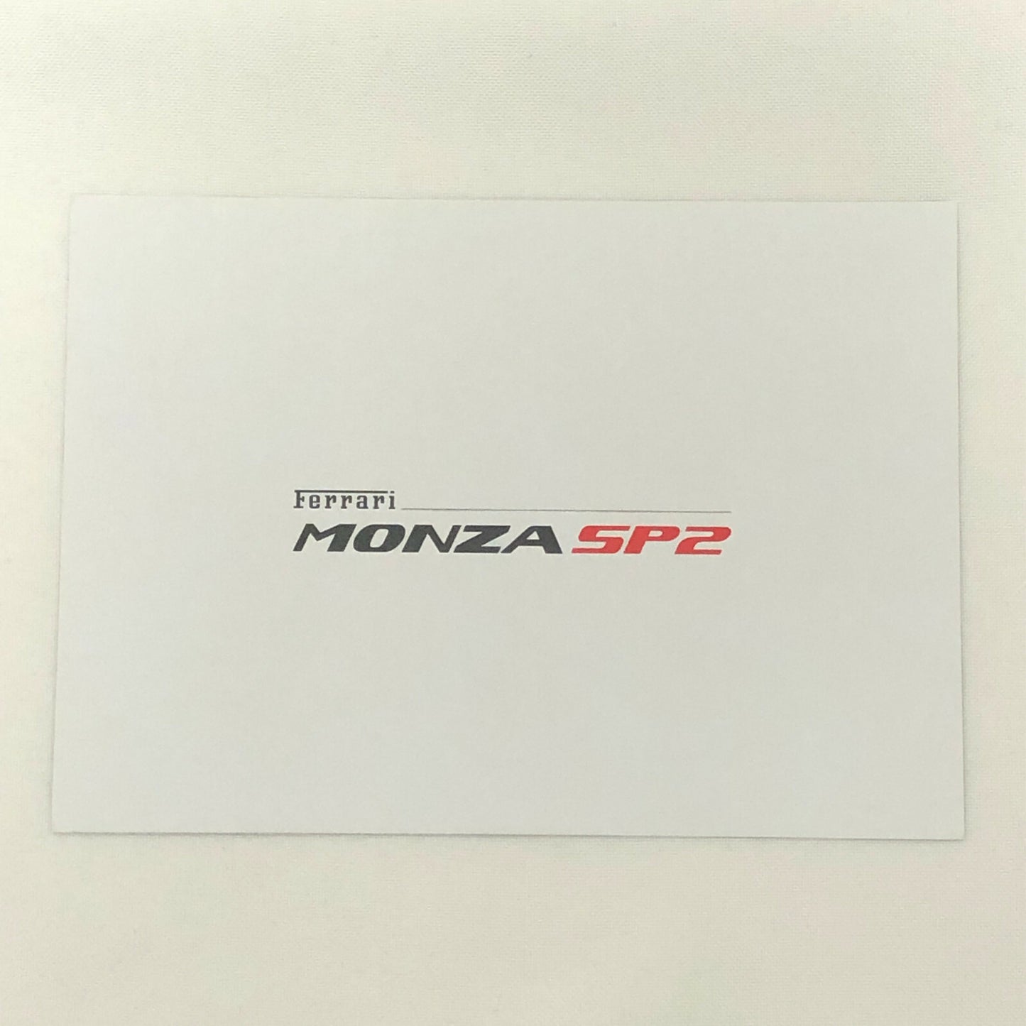 Ferrari Monza SP2 Advertising Card Postcard Brochure 