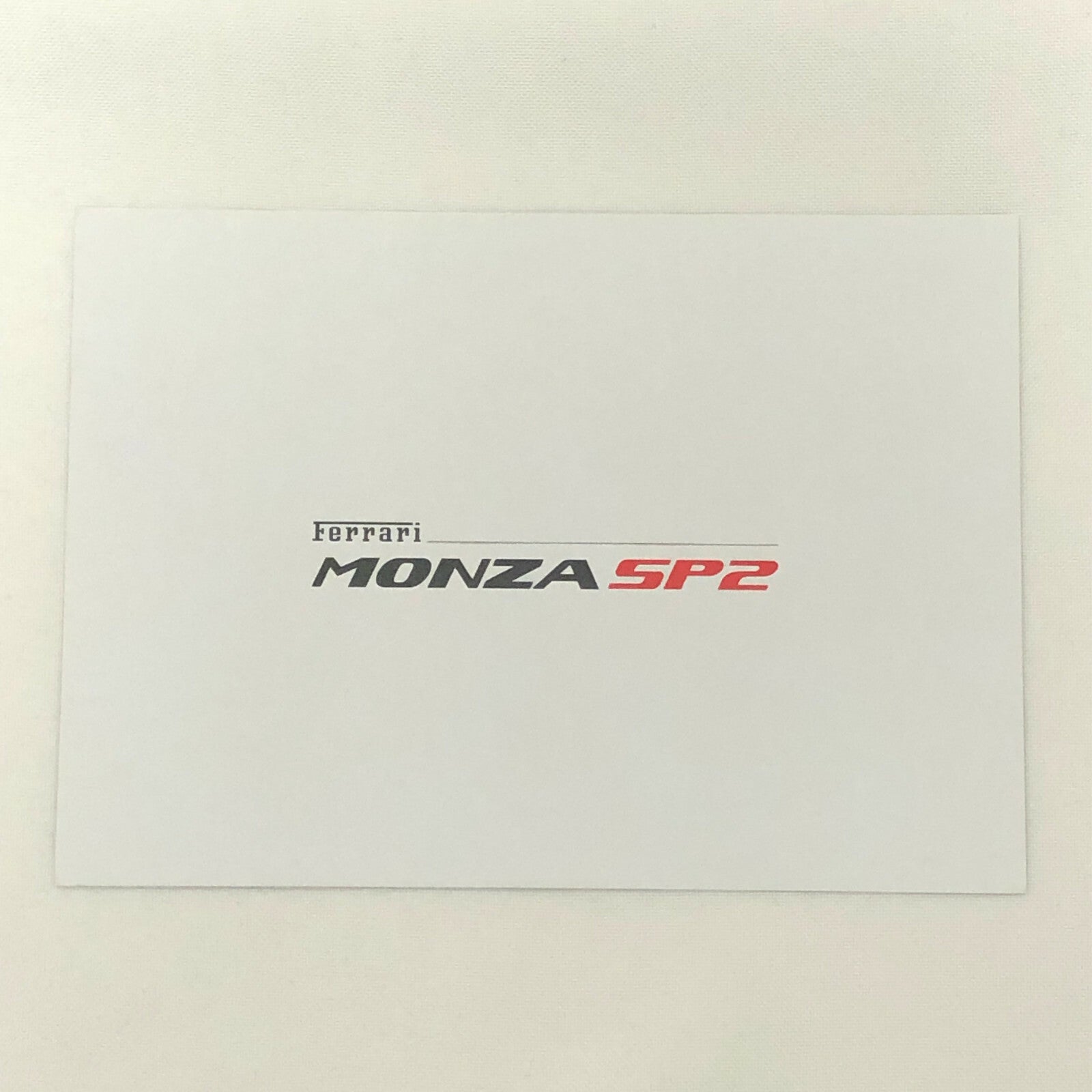 Ferrari Monza SP2 Advertising Card Postcard Brochure 