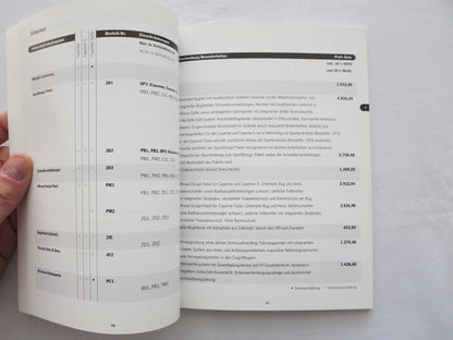 2005 Porsche Cayenne Price & Options Sales Brochure Book Catalog GERMAN 