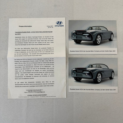 2001 Hyundai HCD-6 Concept Car Prototype Press Kit Photos German Hyundai HCD 6