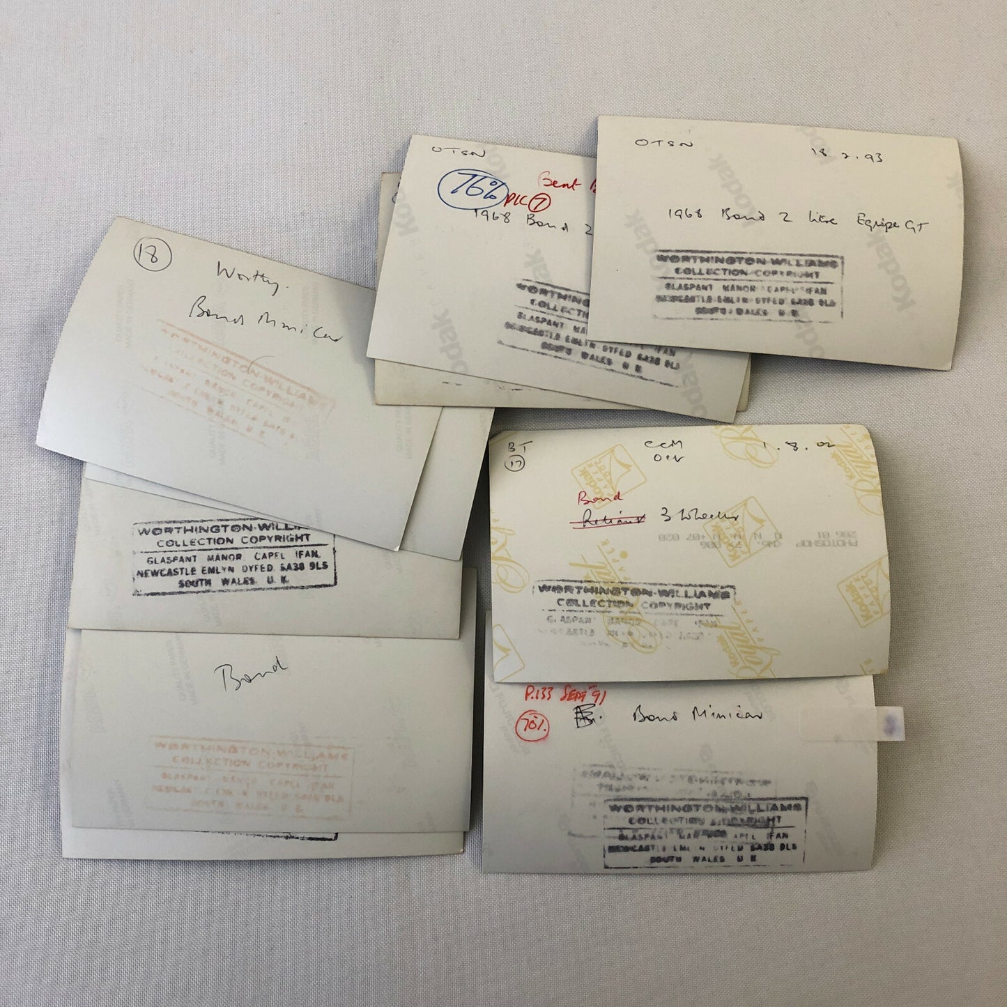 Vintage Bond Car Barn Find Junk Yard Car Part Photo Photograph Lot 10x Equipe +
