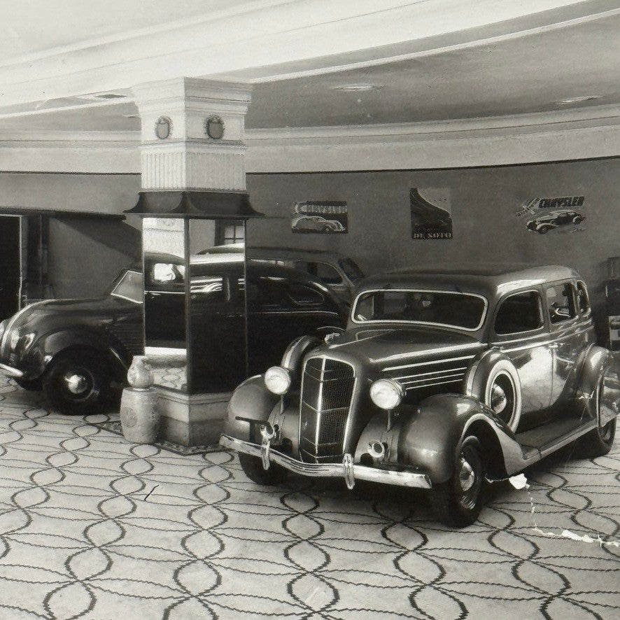 Vintage Car Dealership Photo Photograph Plymouth Chrysler Air Flow Modern Print