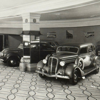 Vintage Car Dealership Photo Photograph Plymouth Chrysler Air Flow Modern Print