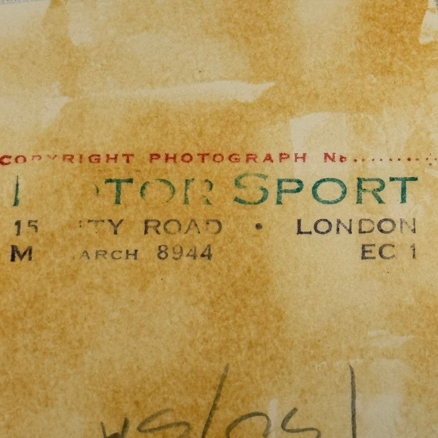 Vintage Racing Photo Wreck Crash Accident Motorsport Photograph