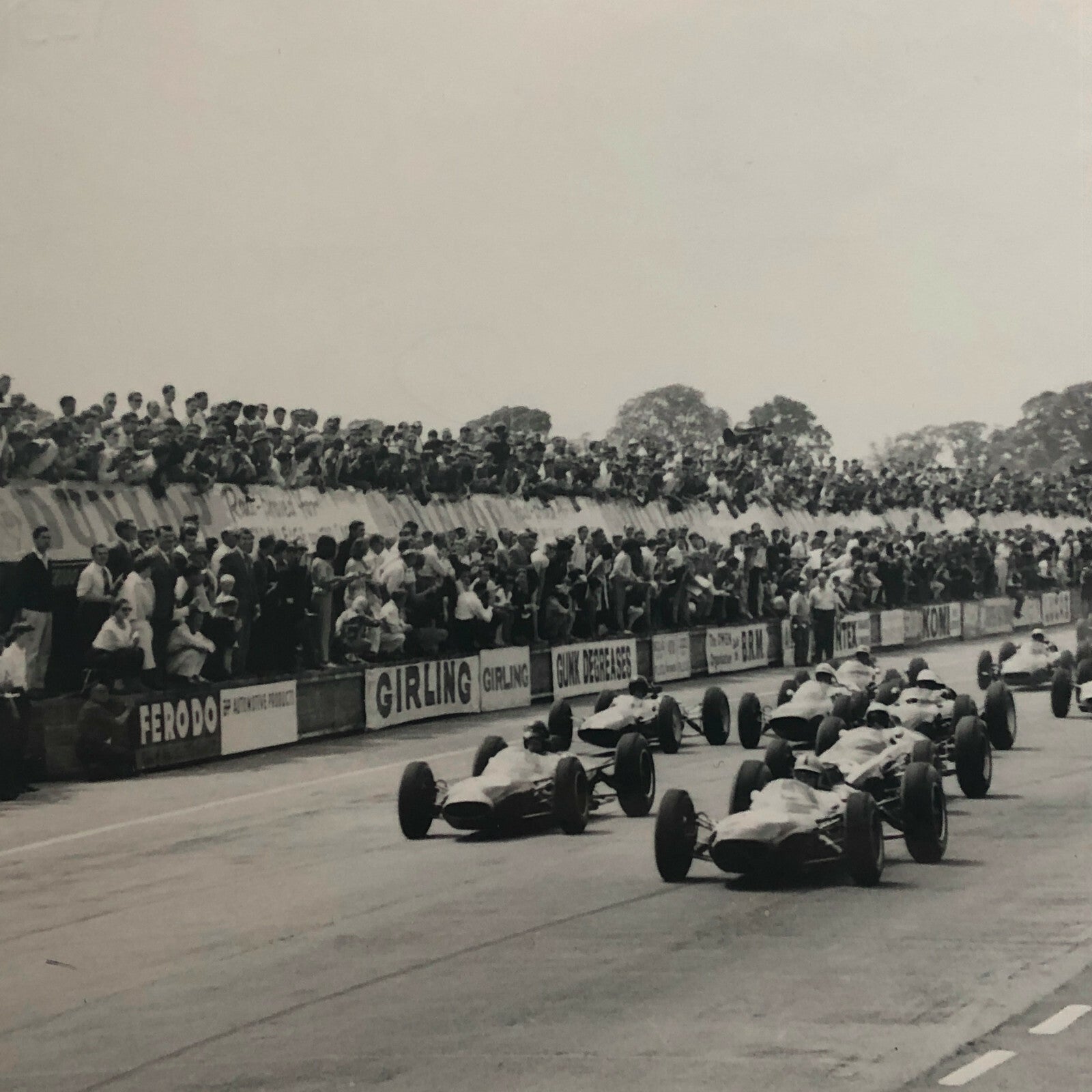 Vintage Grand Prix Car Racing Photo Photograph - Dan Gurney + Bernard Cahier 