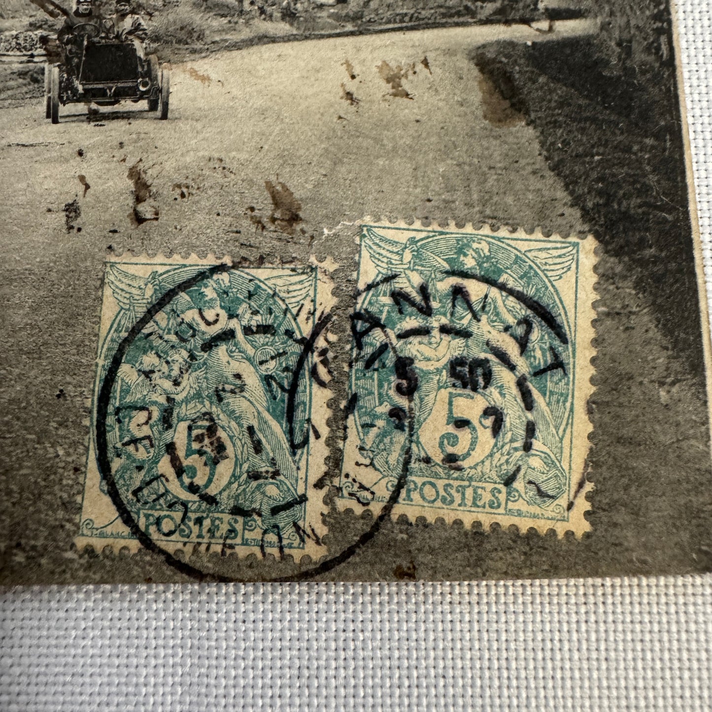 1905 Gordon Bennet Cup Circuit D'Auvergne Postcard Post Card Vintage Posted