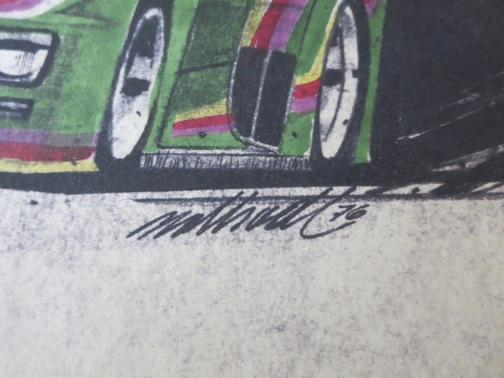 Porsche 935 Kremer Racing Design Sketch Drawing Art NOTTRODT Vintage 1976