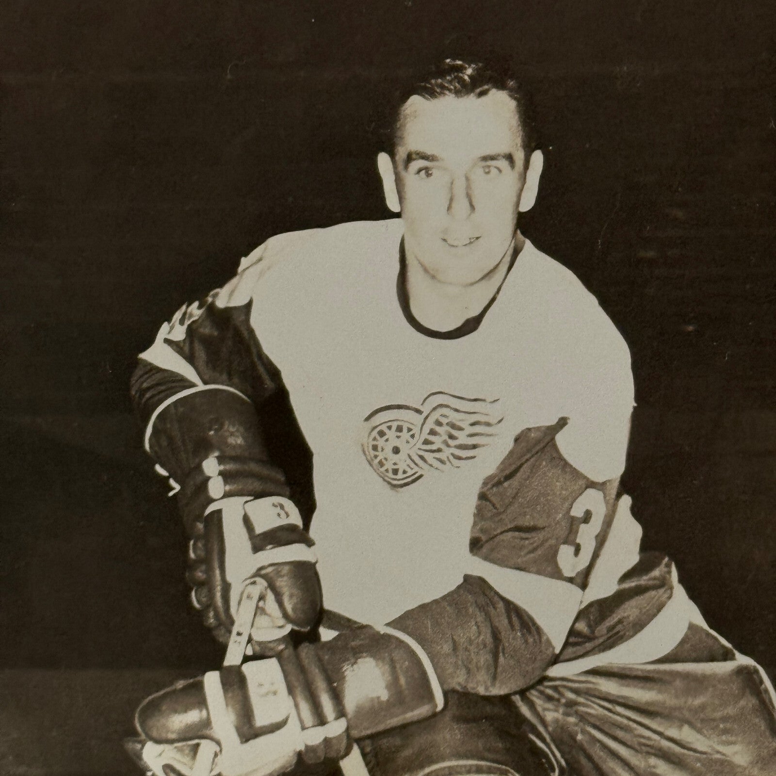 Detroit Red Wings Poul Popiel Hockey Player Photo Photograph Vintage 1968 1969