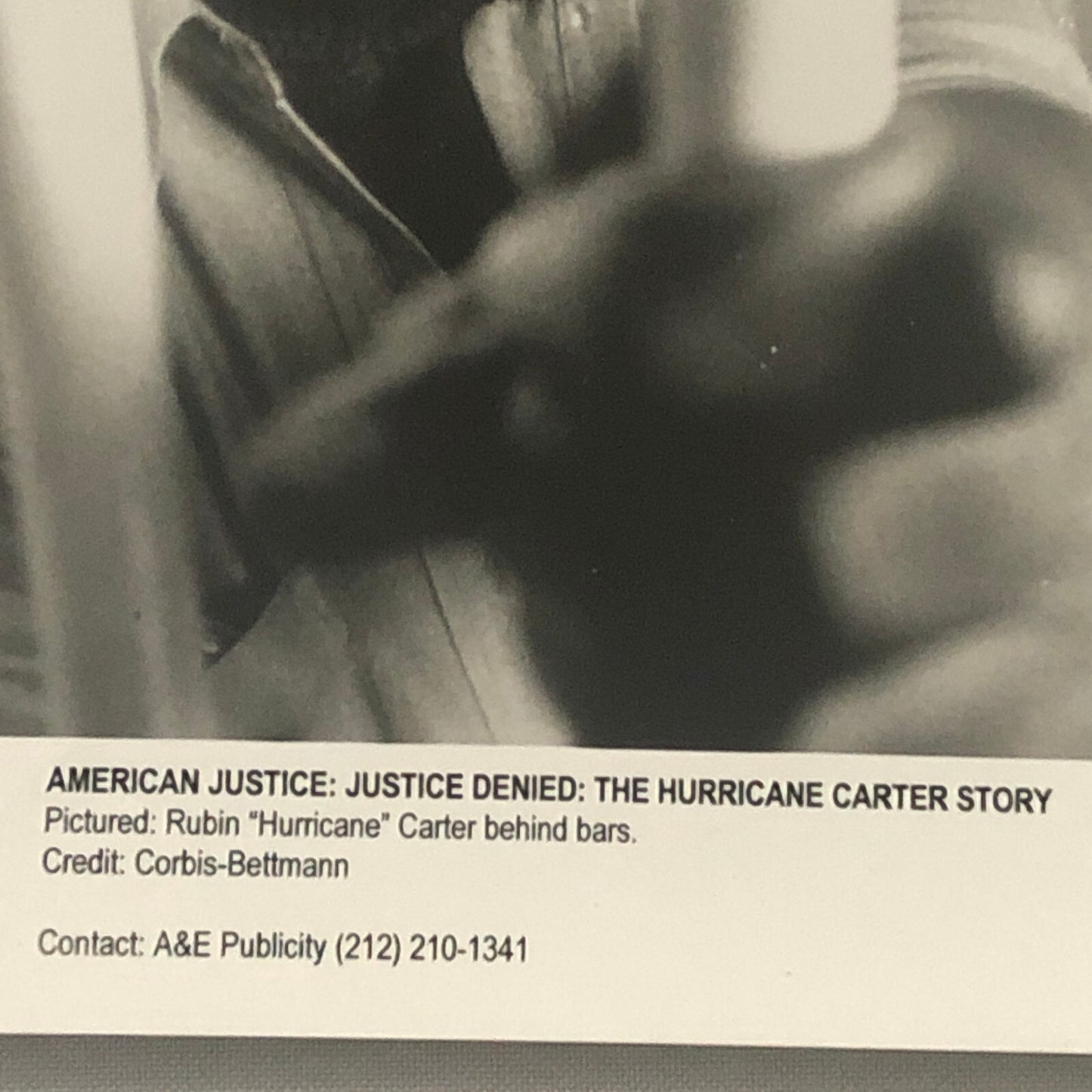 Rubin Hurricane Carter A&E Television Press Photo Photograph American Justice