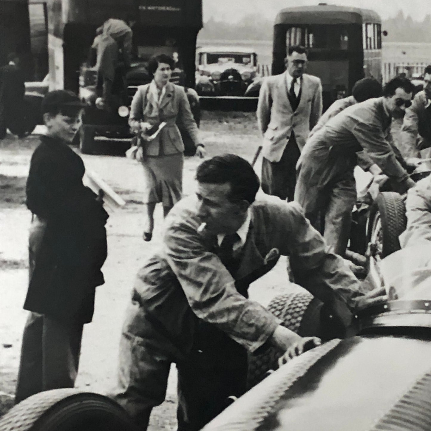 Racing Photo Photograph BRM V16 Mark II Car Silverstone 1950 Race