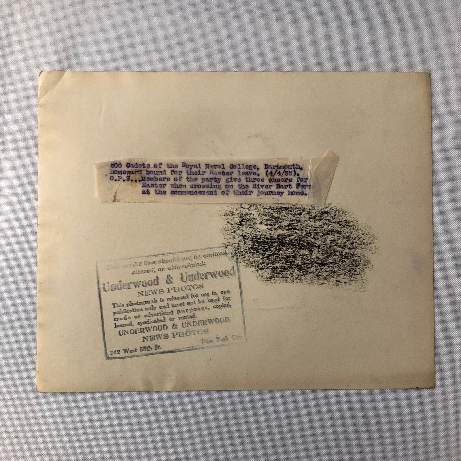 Vintage Press Photo Photograph Royal Naval College Cadets Dartmouth UK