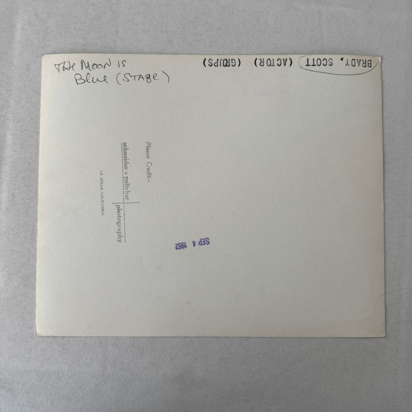 Vintage Theater Still Photo Photograph The Moon is Blue 1952 Actor Actress