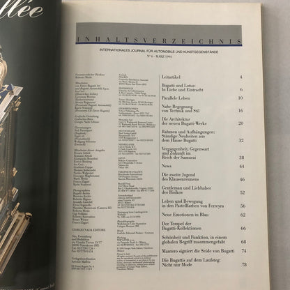 1994 Bugatti Car Book Magazine Journal German Text Vintage Cars +