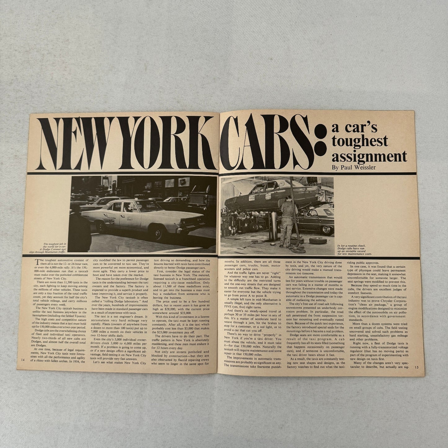 1968 Dodge Factory Magazine Brochure Dodge Charger R/T Ron Mancini Dart Polara