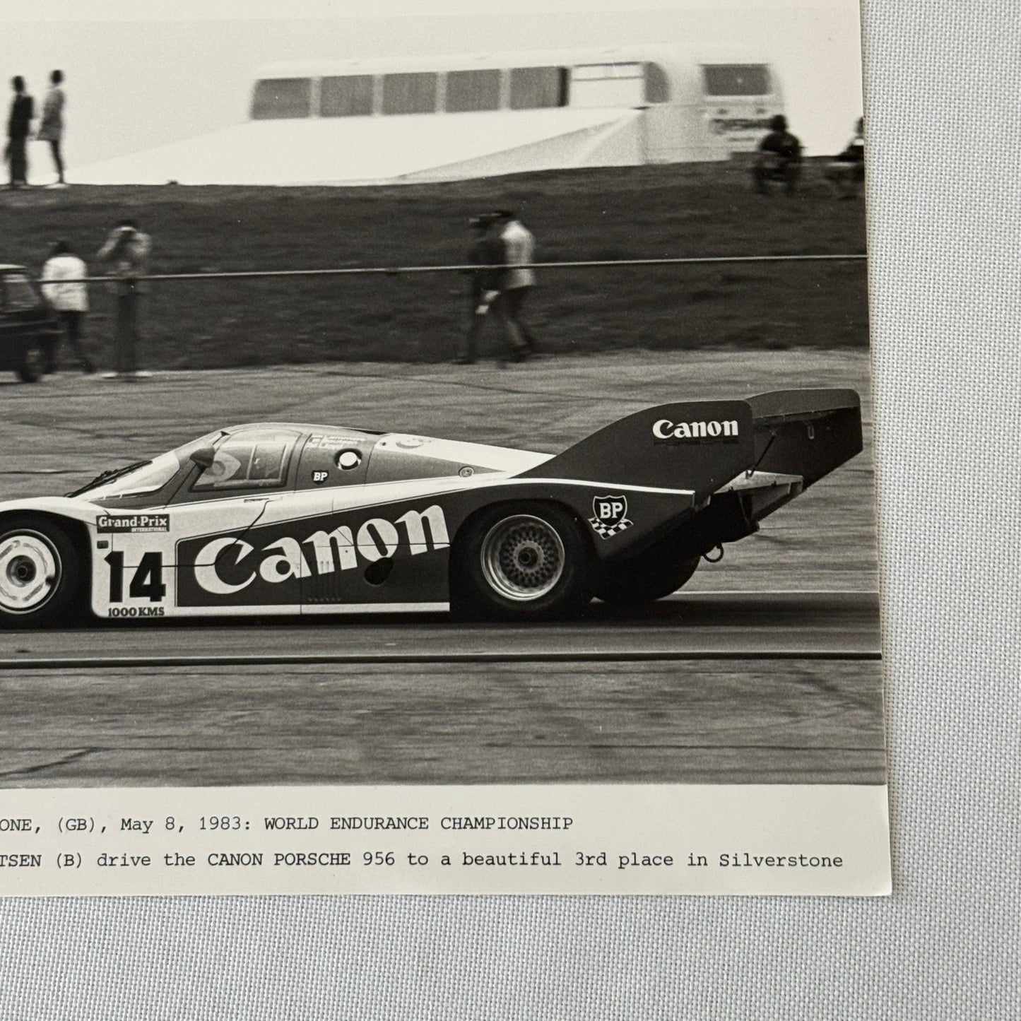 Canon Racing Porsche 956 Car Photo Photograph Jan Lammers Thierry Boutsen 1983