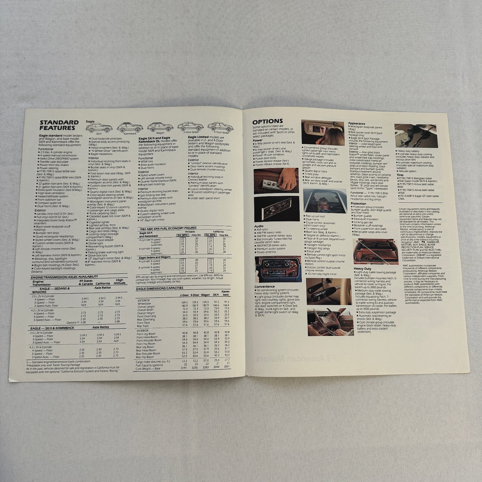 1982 AMC American Motors Eagle 4WD Sales Brochure Catalog Advertising