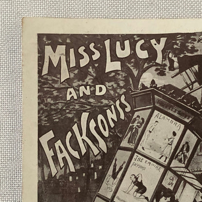 Circus Comedy Act Postcard Post Card Miss Lucy and Facksonss Vintage