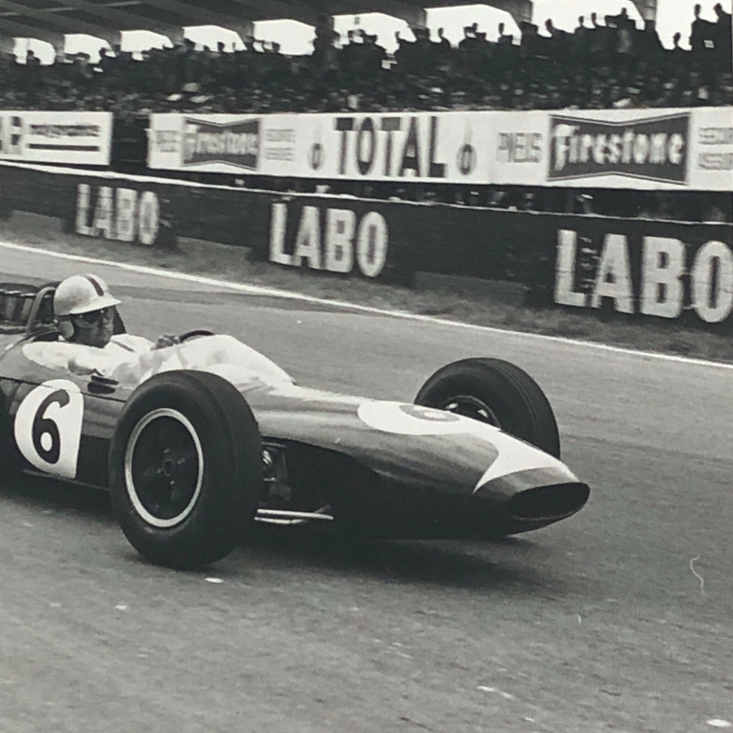 Vintage Jack Brabham Racing Car Driver Grand Prix Photo Photograph 