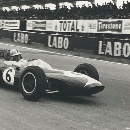 Vintage Jack Brabham Racing Car Driver Grand Prix Photo Photograph 
