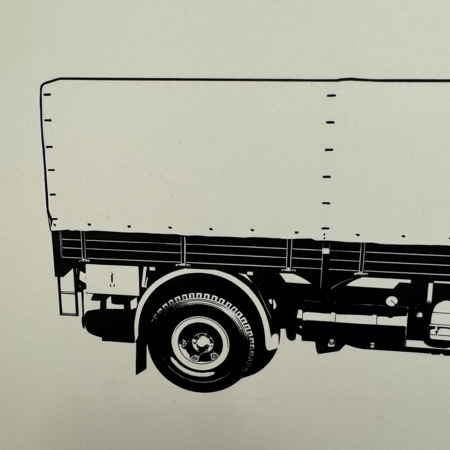 Commercial Truck Illustration Art Drawing Hand Drawn Robert Preis Vintage