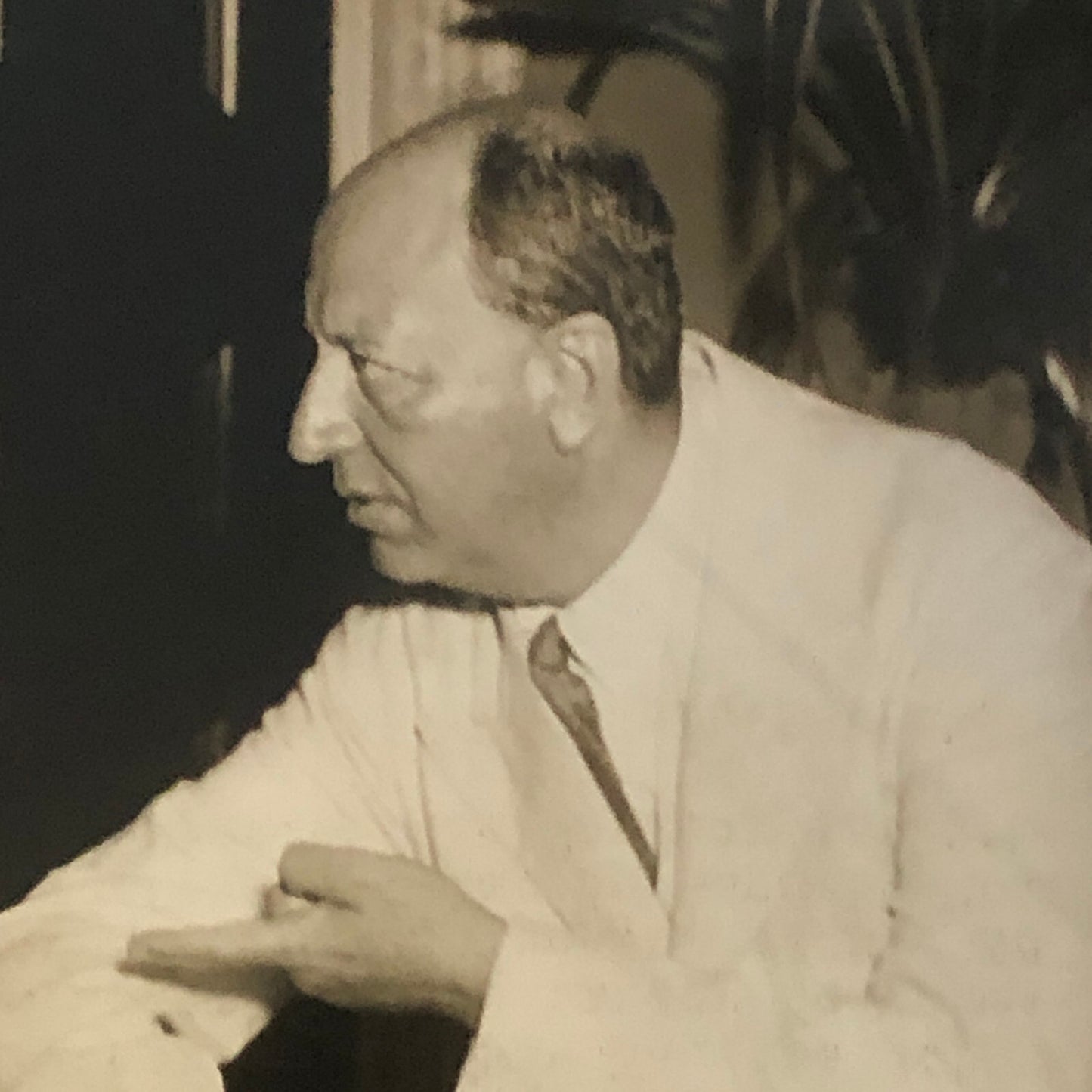 Press Photo Photograph Baron Maurice Rothschild Banker with Senator 1934