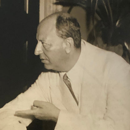 Press Photo Photograph Baron Maurice Rothschild Banker with Senator 1934