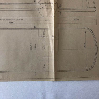 1936 Coachbuilder Bus Design Blueprint Rendering Blue Print Coach Truck 