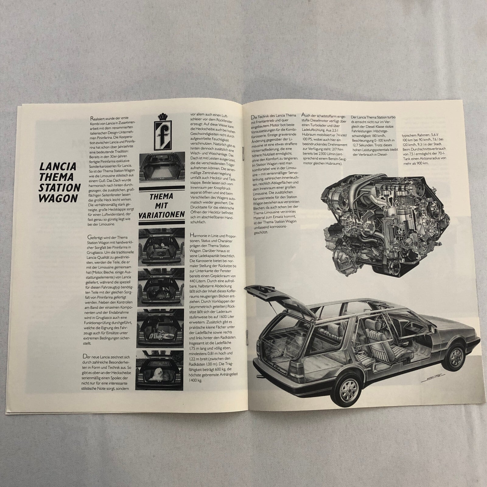 Lancia Thema Station Wagon Car Sales Brochure Catalog German