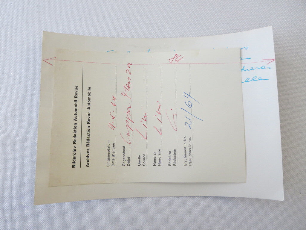 Vintage 1964 Racing Photograph Photo Image - Grand Prix Race Cars 