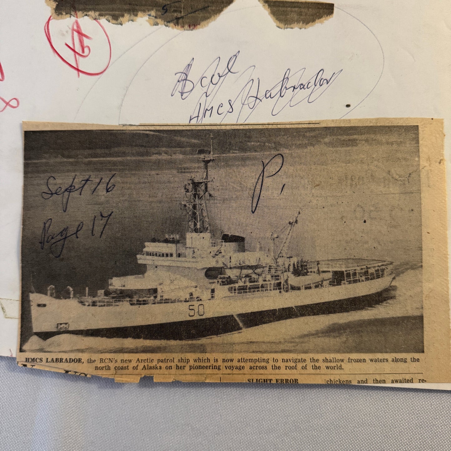 Vintage Ship Boat Photo Photograph Print HMCS Labrador Ship