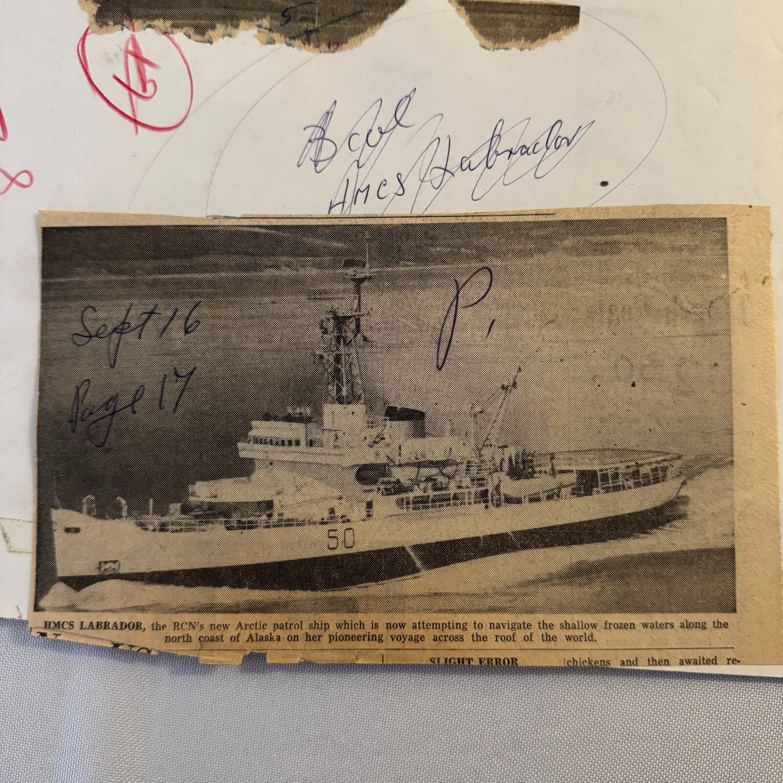 Vintage Ship Boat Photo Photograph Print HMCS Labrador Ship