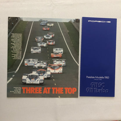 1983 Porsche 911 SC and 911 Turbo Sales Brochure Catalog Prospekt GERMAN TEXT
