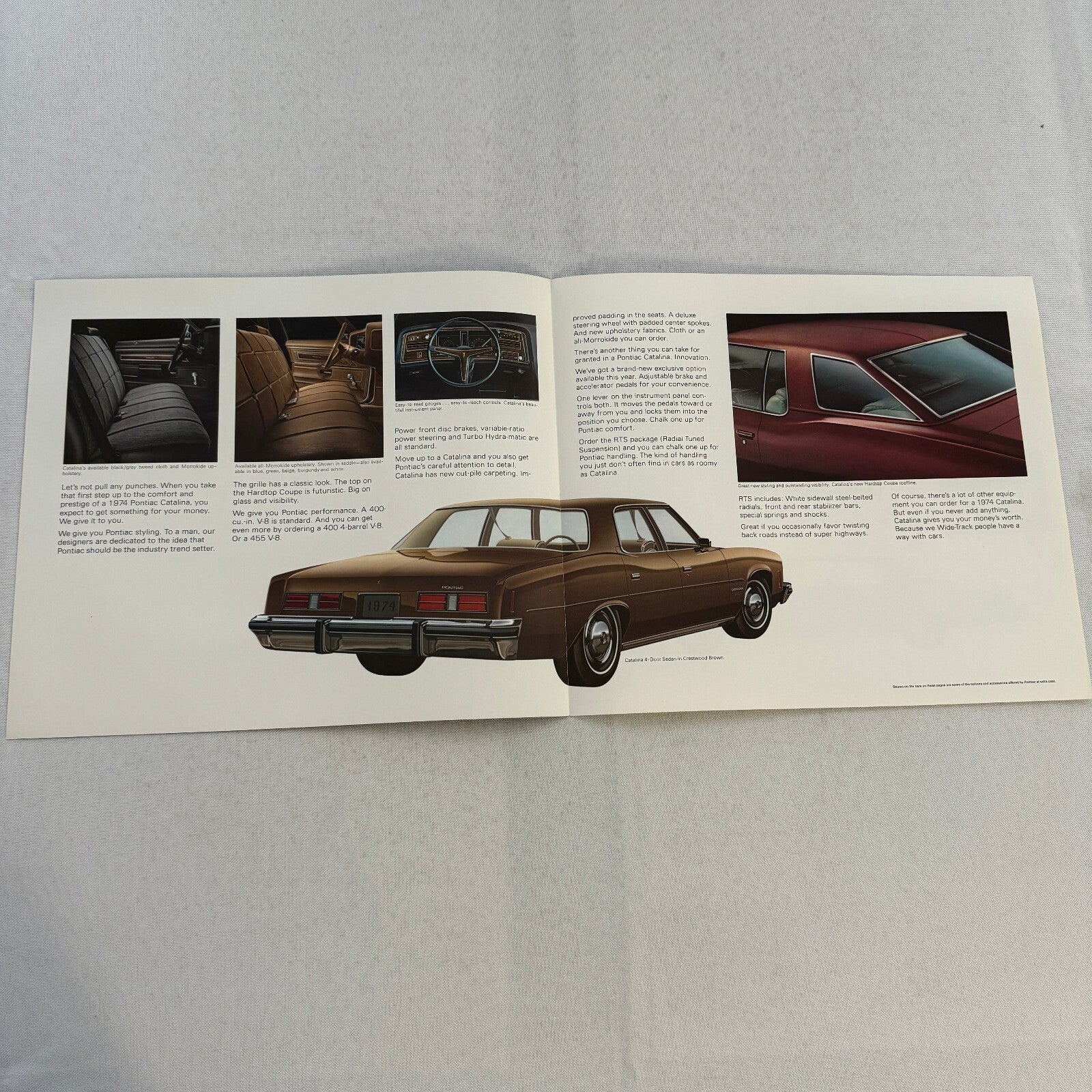 1974 Pontiac Catalina Car Sales Brochure Catalog Advertising